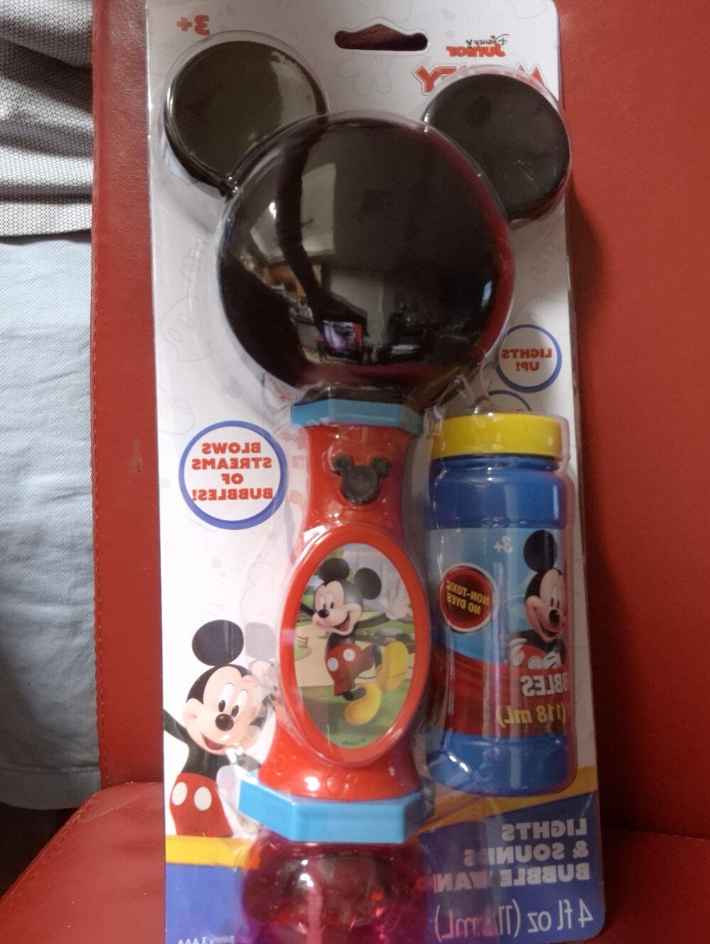 Mickey Mouse Bubble Wand Toy with Bubble Solution with Sounds